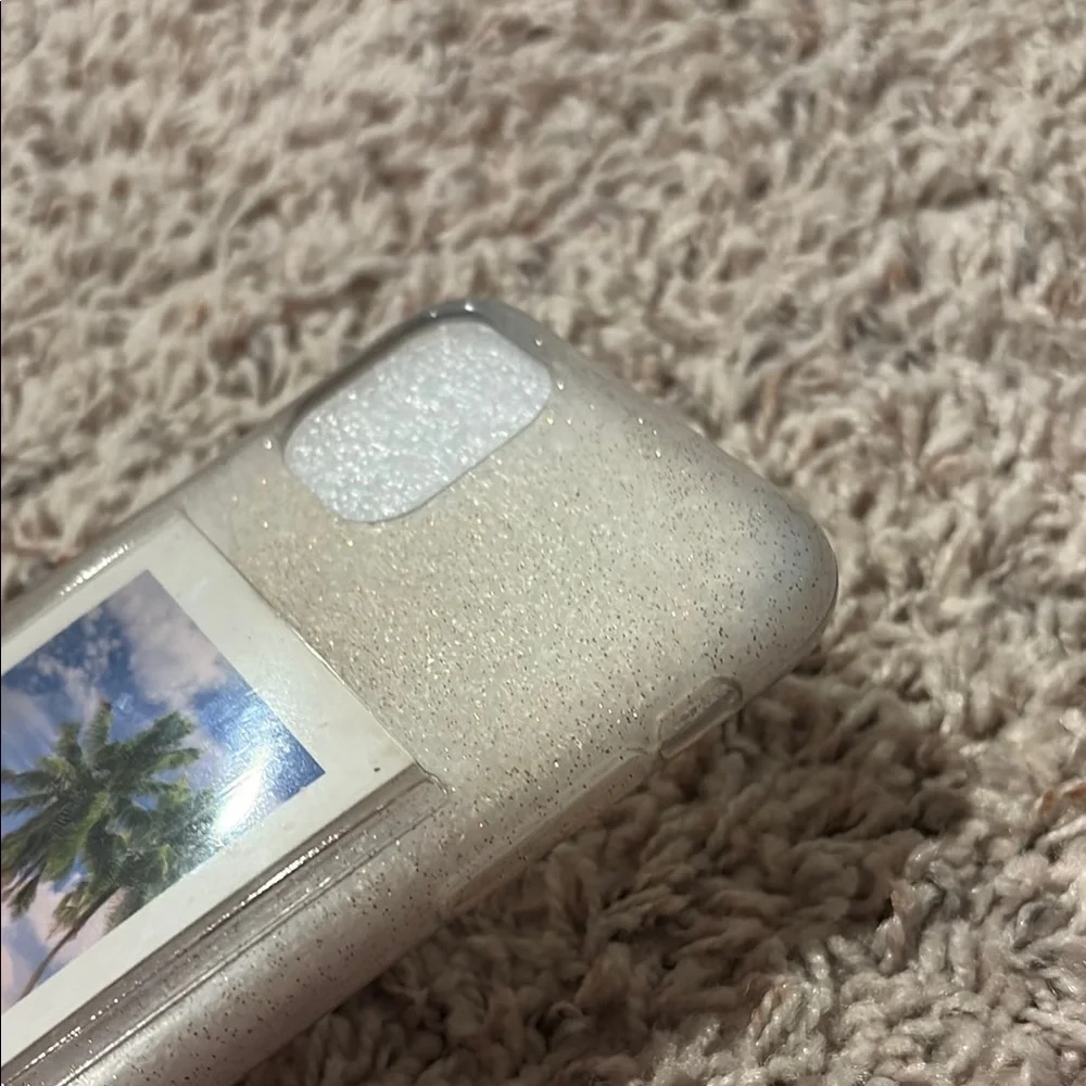 iPhone 11 Glitter Clear White Phone Case with Photo Pocket and Clear phone case - Picture 10 of 11